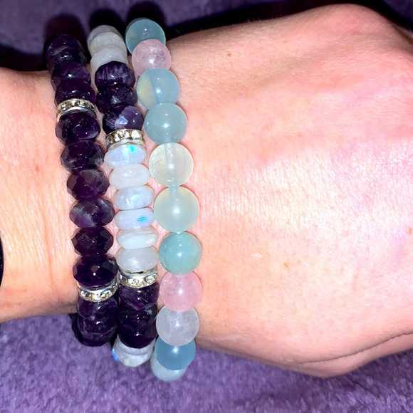 🪬2/$20🪬New 8mm Nat Morganite Stretch Bracelet (Fits a Larger Wrist 7.5-9”) - Picture 8 of 16